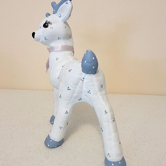 Vintage Kimple Ceramic Mold Christmas Reindeer & Santa Sleigh Quilted Figures - Picture 9 of 16